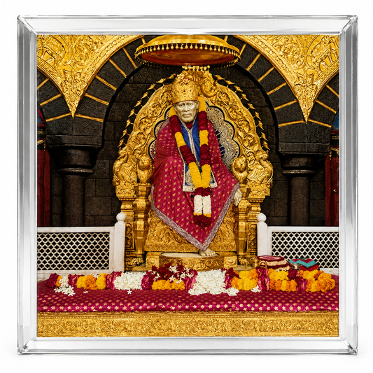 Sai Baba Samadhi Idol | Acrylic Showpiece | Car Dashboard Home & Office Decor | Multicolour | Divine Blessings
