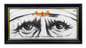 Sai Baba Wall Painting Framed | Black & White | 5x9 Inch | Wood Frame | High Glossy | Home Mandir Office Decor