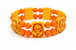 Sai Baba Wrist Band | Yellow & Orange | Elastic | Daily Wear Devotional Bracelet | Religious Jewellery