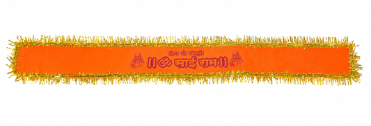 Sai Ram Fancy Forehead Patti | Orange | 35 Inch | Pack of 50 | Temple & Wholesale