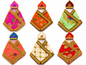Shirdi Sai Baba Idol Dress with Pagdi | Pack of 6 | Size 7 | Mix Colours & Designs | Handmade Zari Work | Dry Clean