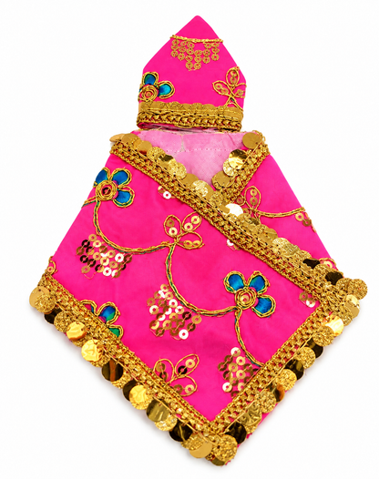 Shirdi Sai Baba Idol Dress with Pagdi | Pack of 6 | Size 7 | Mix Colours & Designs | Handmade Zari Work | Dry Clean