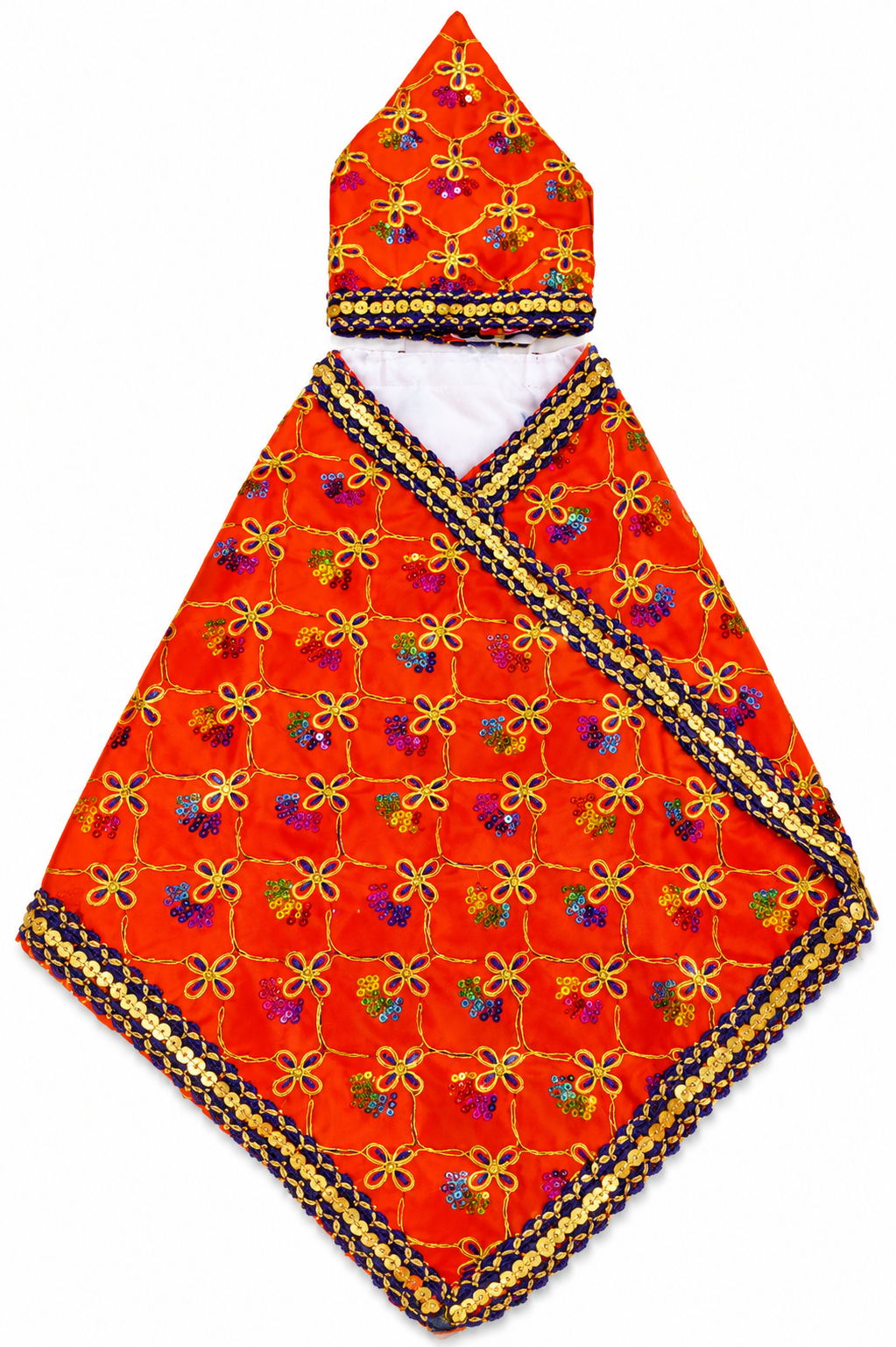 Shirdi Sai Baba Idol Dress with Pagdi | Pack of 6 | Size 7 | Mix Colours & Designs | Handmade Zari Work | Dry Clean