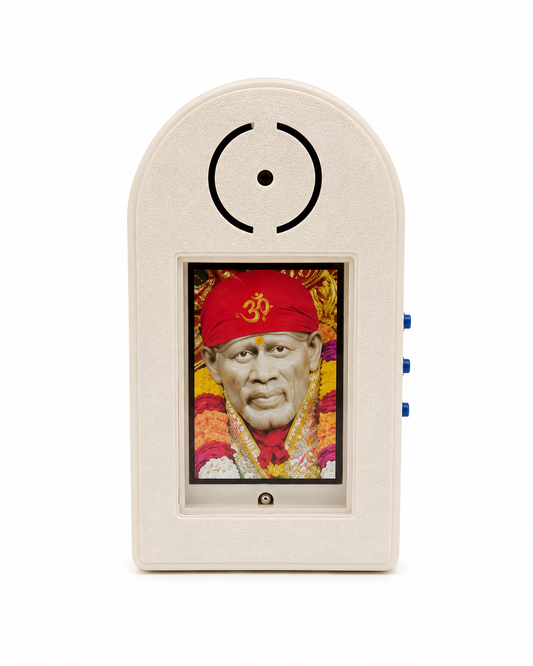 Shirdi Sai Baba Mantra Chanting Machine | Orange | 21 Sacred Mantras | 150 GM | Meditation Pooja Worship