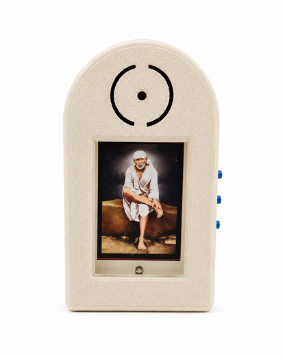 Shirdi Sai Baba Mantra Chanting Machine | White | 21 Sacred Mantras | 150 GM | Meditation Pooja Worship