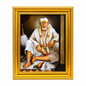 Shirdi Sainath Sai Baba Dwarkamai Gold Framed Wall Painting | 6x8 Inch | Home Decor
