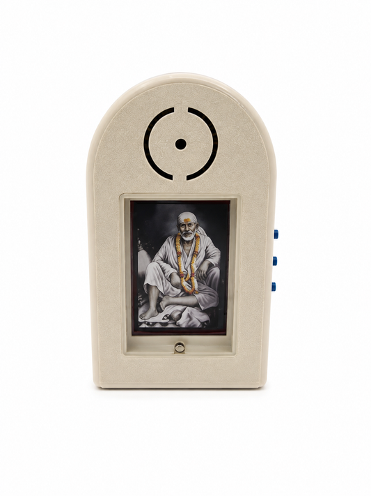 Shirdi Sai Baba Mantra Chanting Machine | White & Black | 21 Sacred Mantras | 150 GM | Meditation Pooja Worship