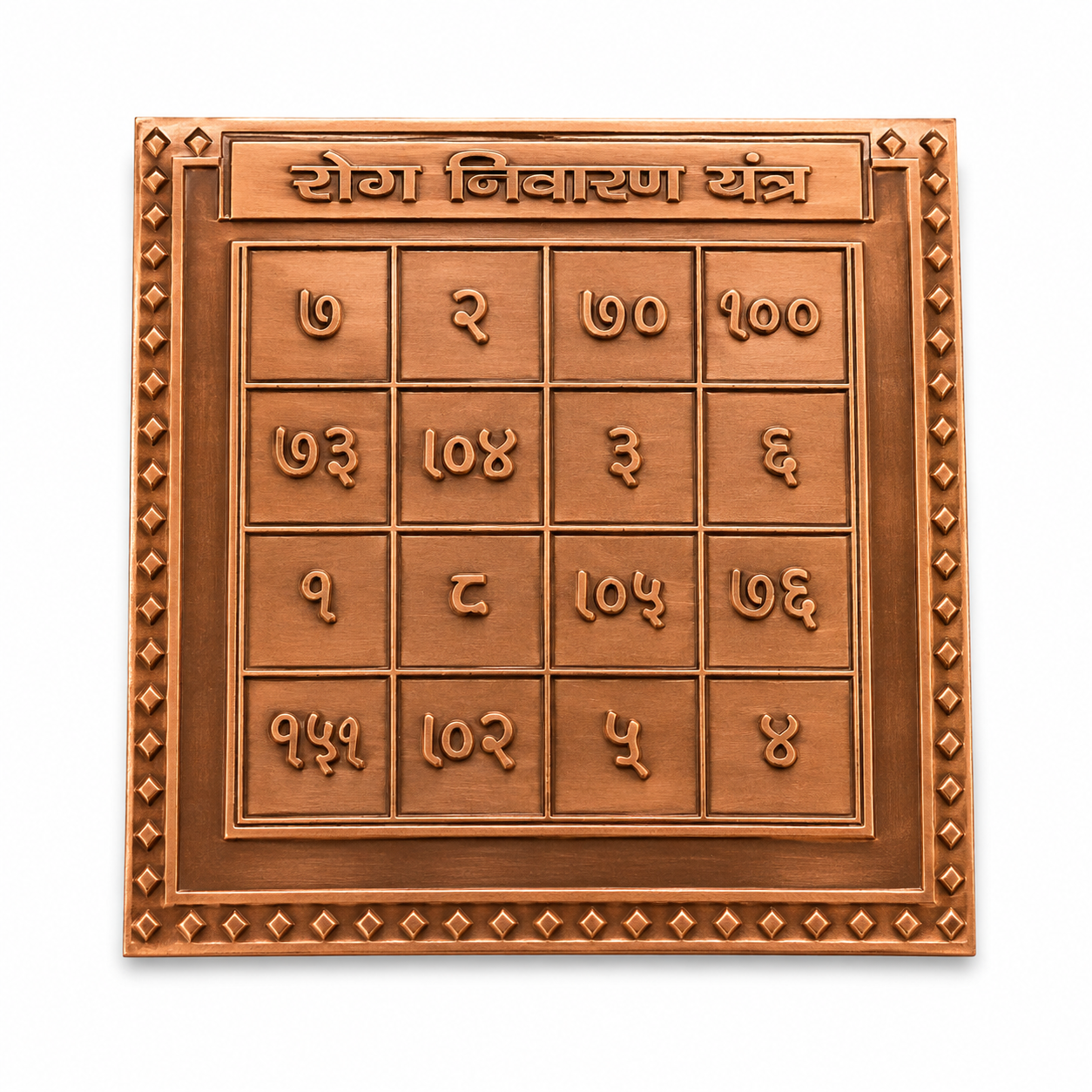 Shree Rog Nivaran Yantra | 2 Inch | Sacred Healing Yantra | Remove Disease & Restore Health | Pooja