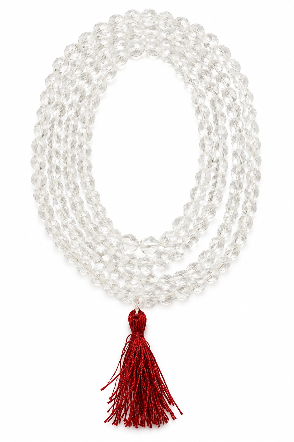 Stone Sphatik Jap Mala | White Crystal | Concentration Calm & Cooling | Lord Shiva | Pooja & Meditation