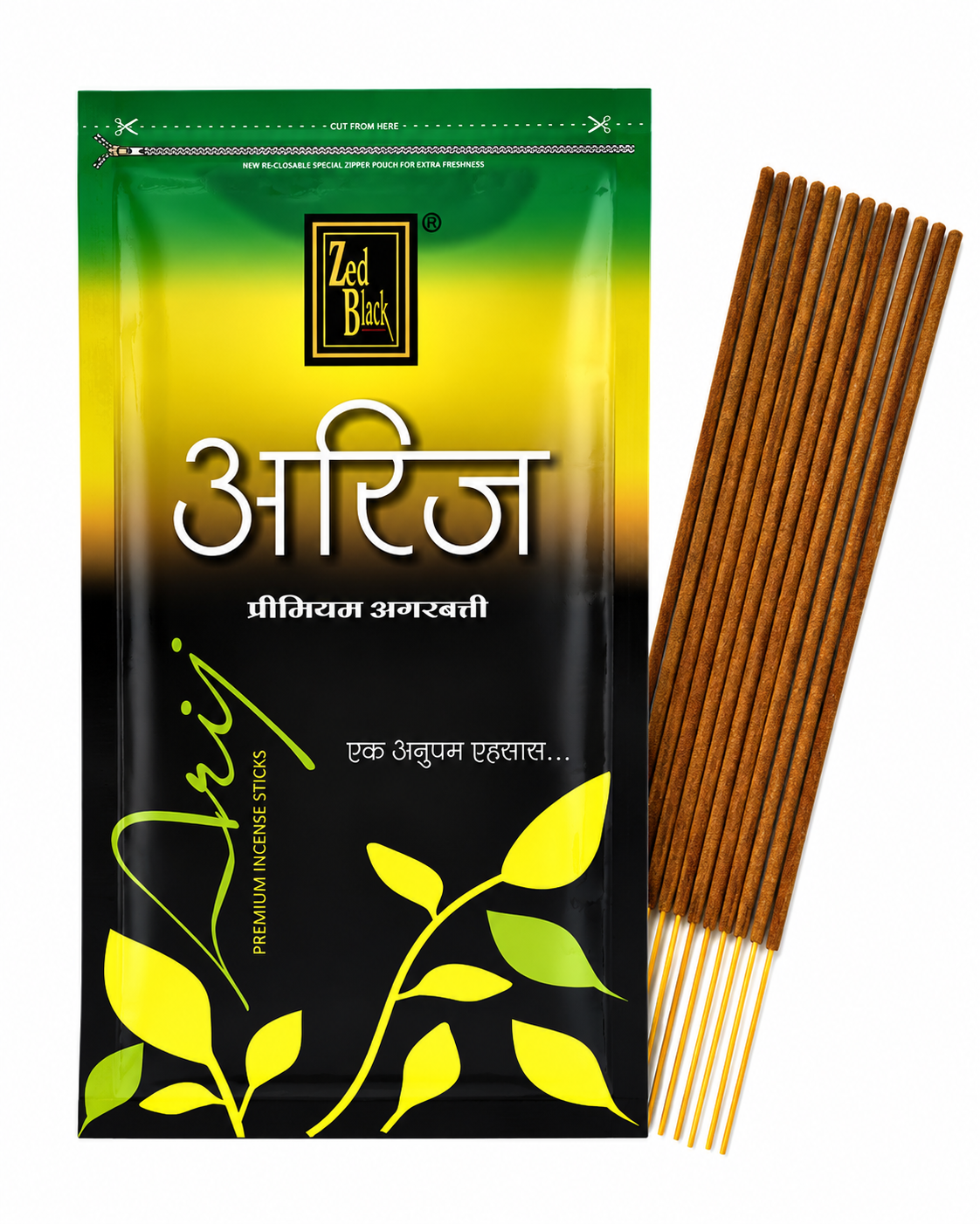Zed Black Arij Premium Incense Sticks | Natural Oils & Exotic Woods | Blissful Aura | Pooja & Meditation