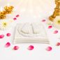 Sacred Charan Paduka Marble Finish for Pooja & Home Mandir – Super White, 14 × 14 cm