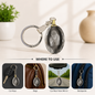 Shirdi Sai Baba Oval Crystal Keychain | Devotional Key Ring for Car, Bike, Home Keys & Bags