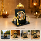 Shirdi Sai Baba Car Dashboard Stand with Golden Umbrella | Devotional Car, Home & Office Decor