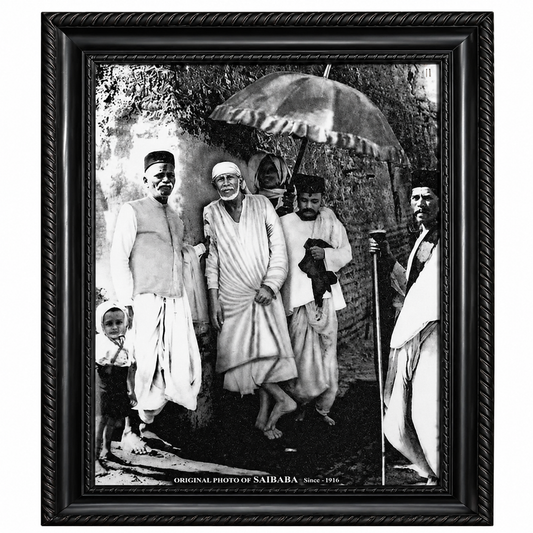 Shirdi Sai Baba Chawadi Standing Original Photo Frame | 8x10 Inch