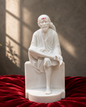 Shirdi Sai Baba 18 Inch White Italian Marble Statue