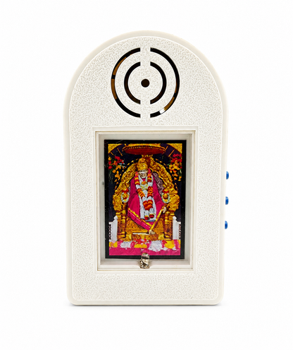 Shirdi Sai Baba Mantra Chanting Machine with 21 Mantras for Meditation, Pooja & Worship – Grey