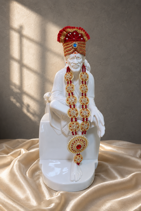 Sai Baba Statue 18 Inch White Italian Marble
