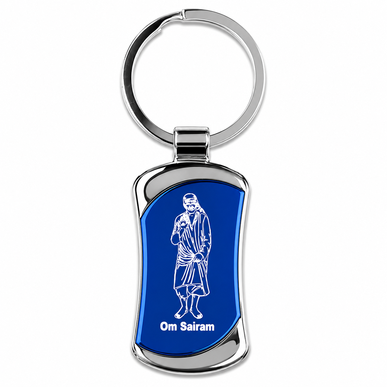 Standing Sai Baba Stainless Steel Key Chain